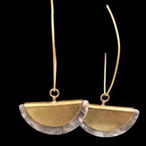 Half Circle Lavender Drop Earrings